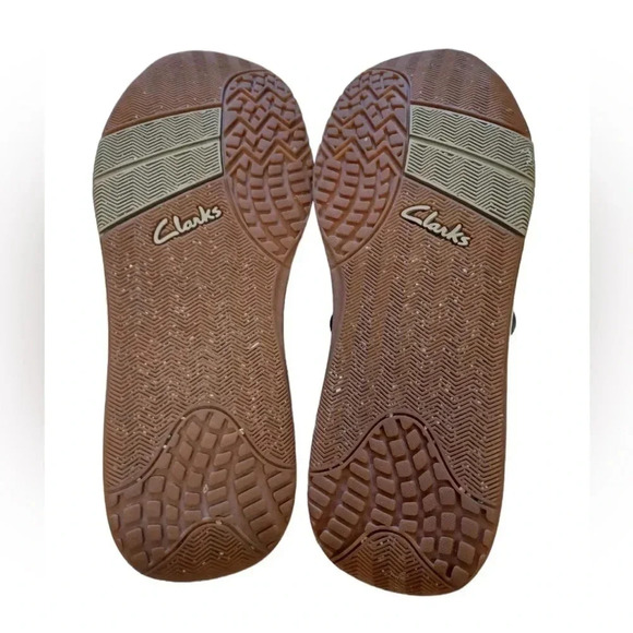 Clarks Grey Leather Lace Up Loafers Size  11 - Picture 6 of 8